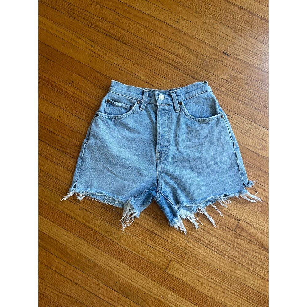 Re/Done 50S Denim Cutoff Shorts in Faded Vintage Indigo - sz 25